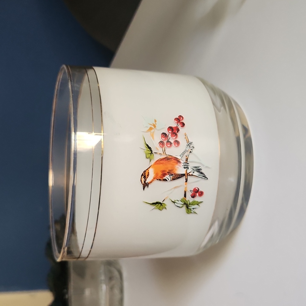 Vintage Frosted Glass Ice Bucket